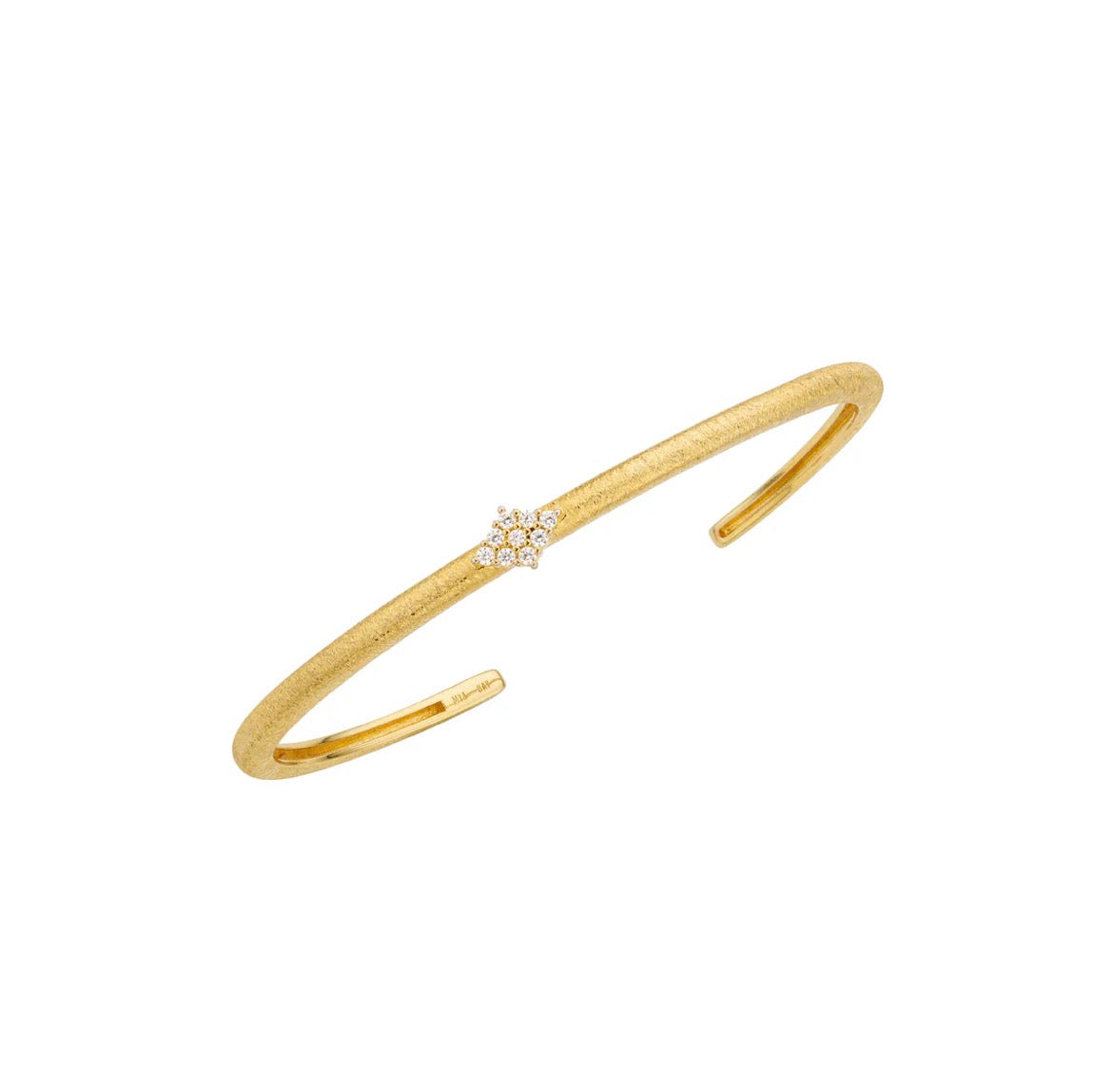 Bracelet Jonc Little Cuff Doré – Mya Bay | Manchette Fine Zircons Femme