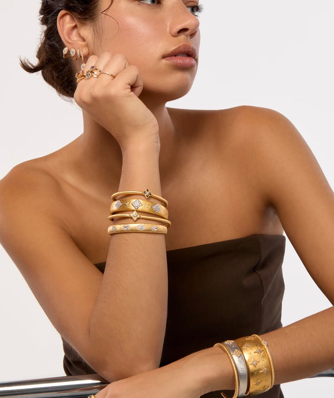 Bracelet Jonc Little Cuff Doré Minimaliste – Mya Bay | Manchette Fine Femme