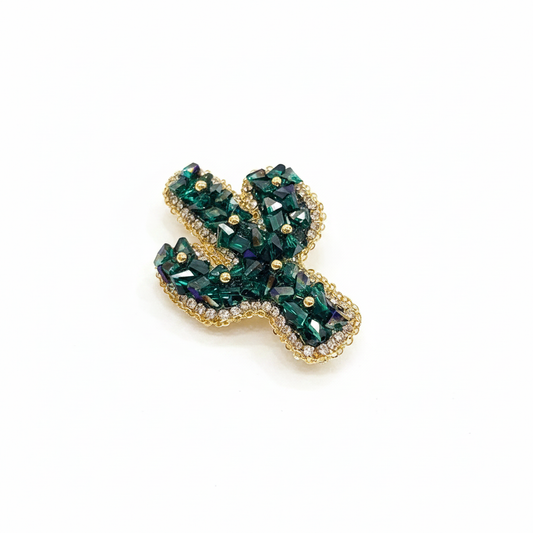 Broche Cactus GREEN ICON – Fond Blanc