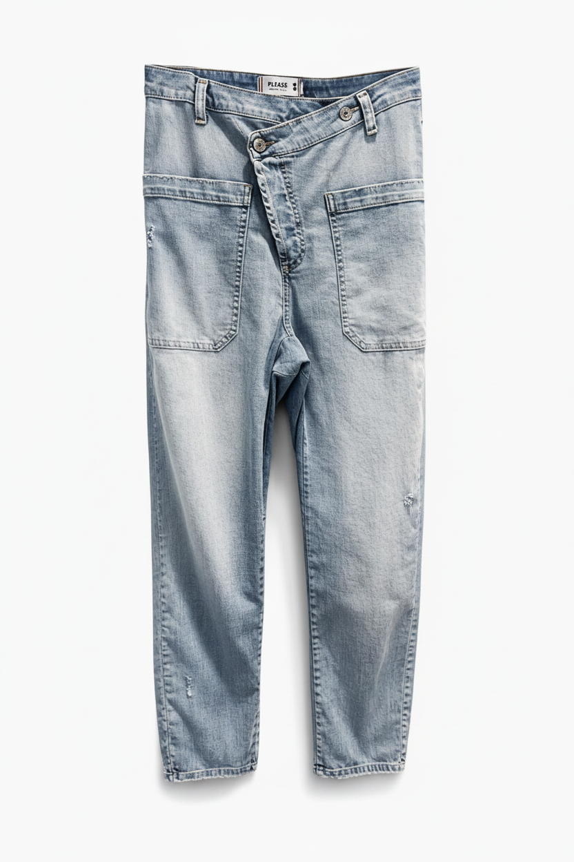 Jean Cargo Taille Croisée Tapered Femme – Please | Différence
